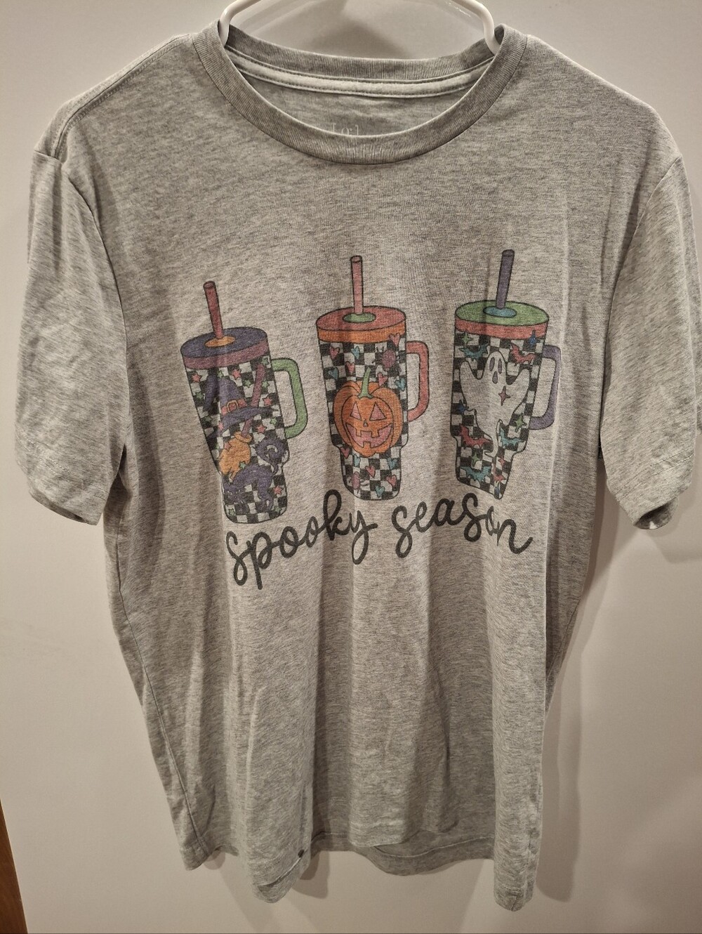 Spooky Season Womens' Gray Graphic Tee